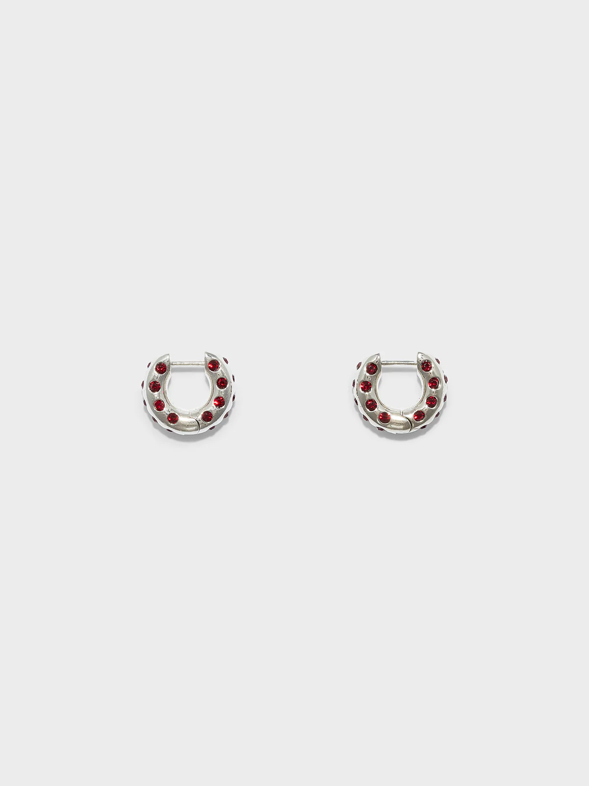 Alto Crystal and Palladium-Plated Hoop Earrings