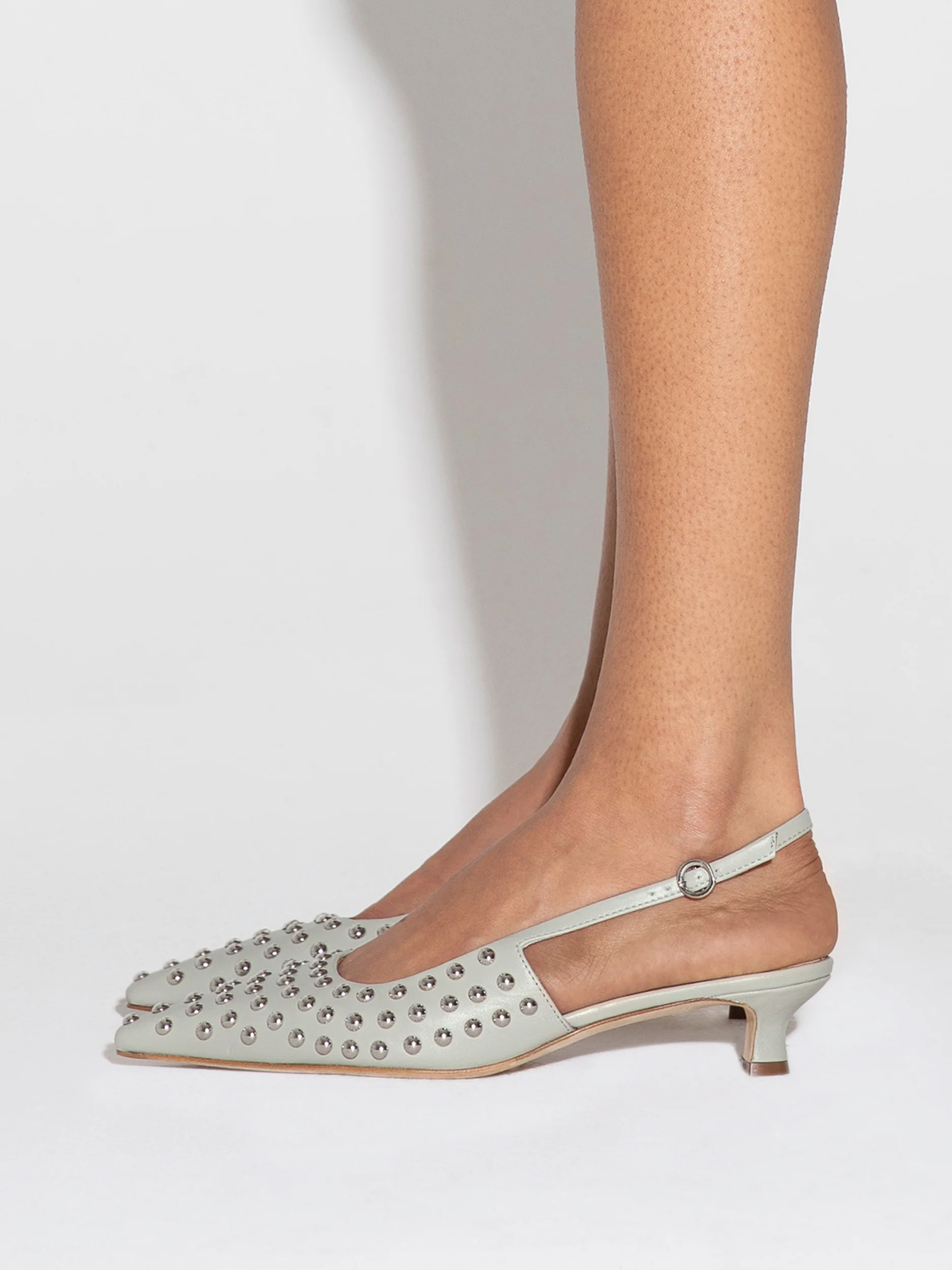Catrina Studded Slingback Pumps - Image 6