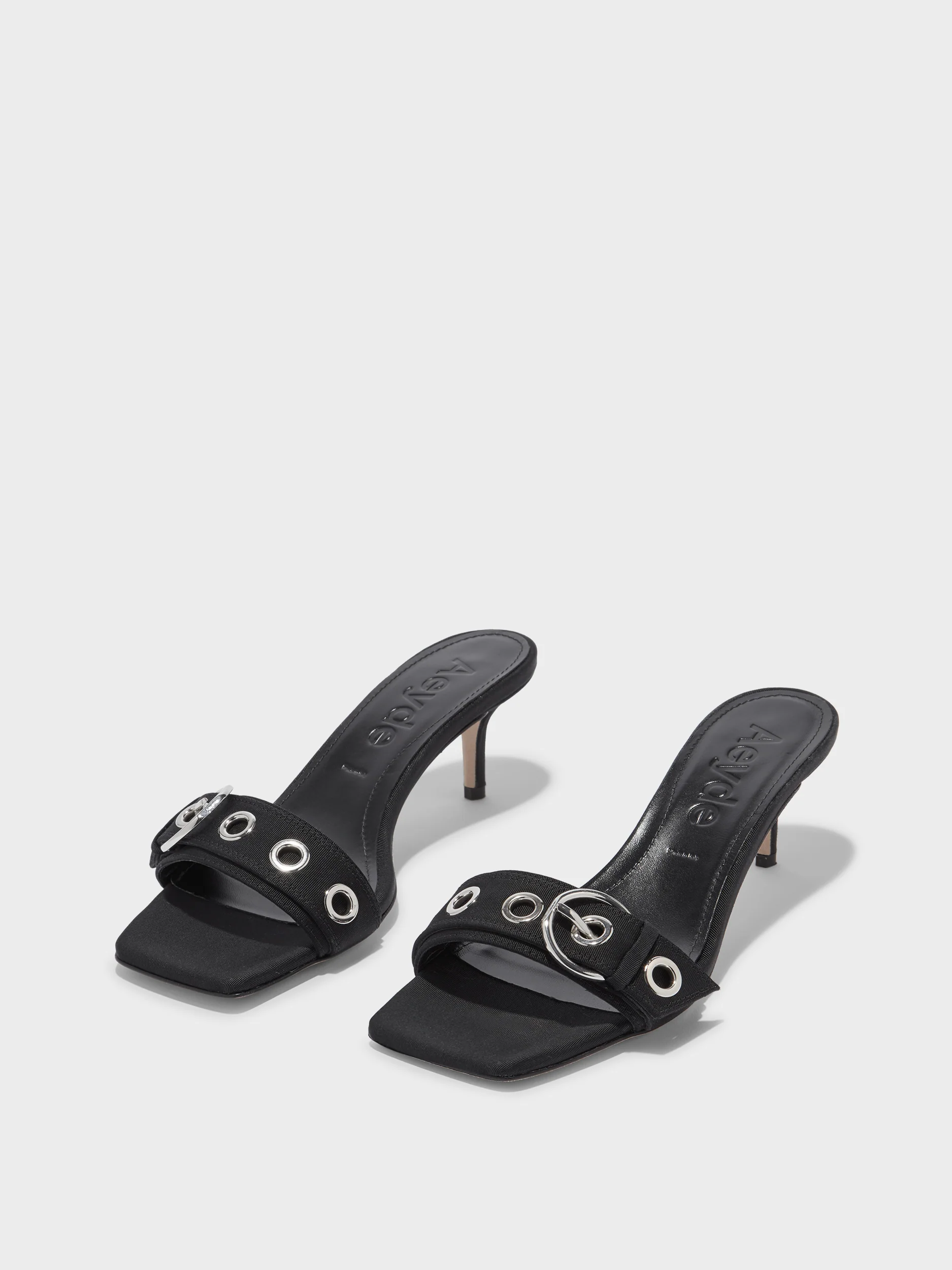Ilvy Eyelet Grosgrain Mules - Image 2