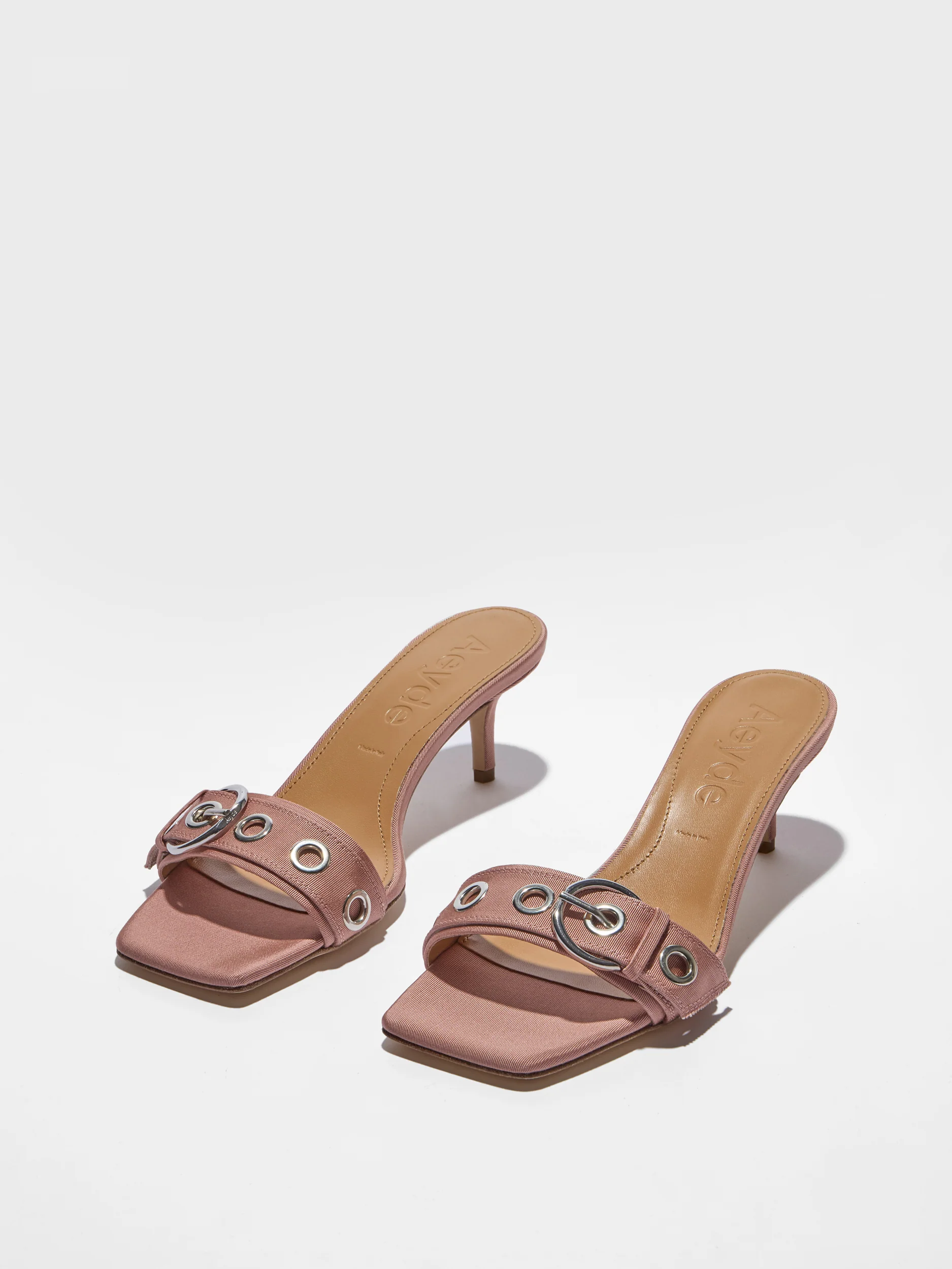 Ilvy Eyelet Grosgrain Mules - Image 2