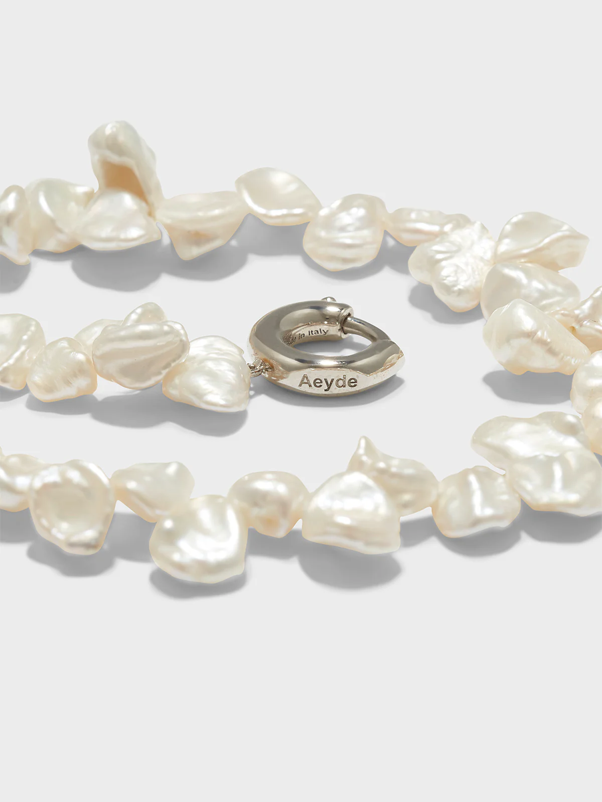 Joss Pearl and Palladium-Plated Necklace - Image 2