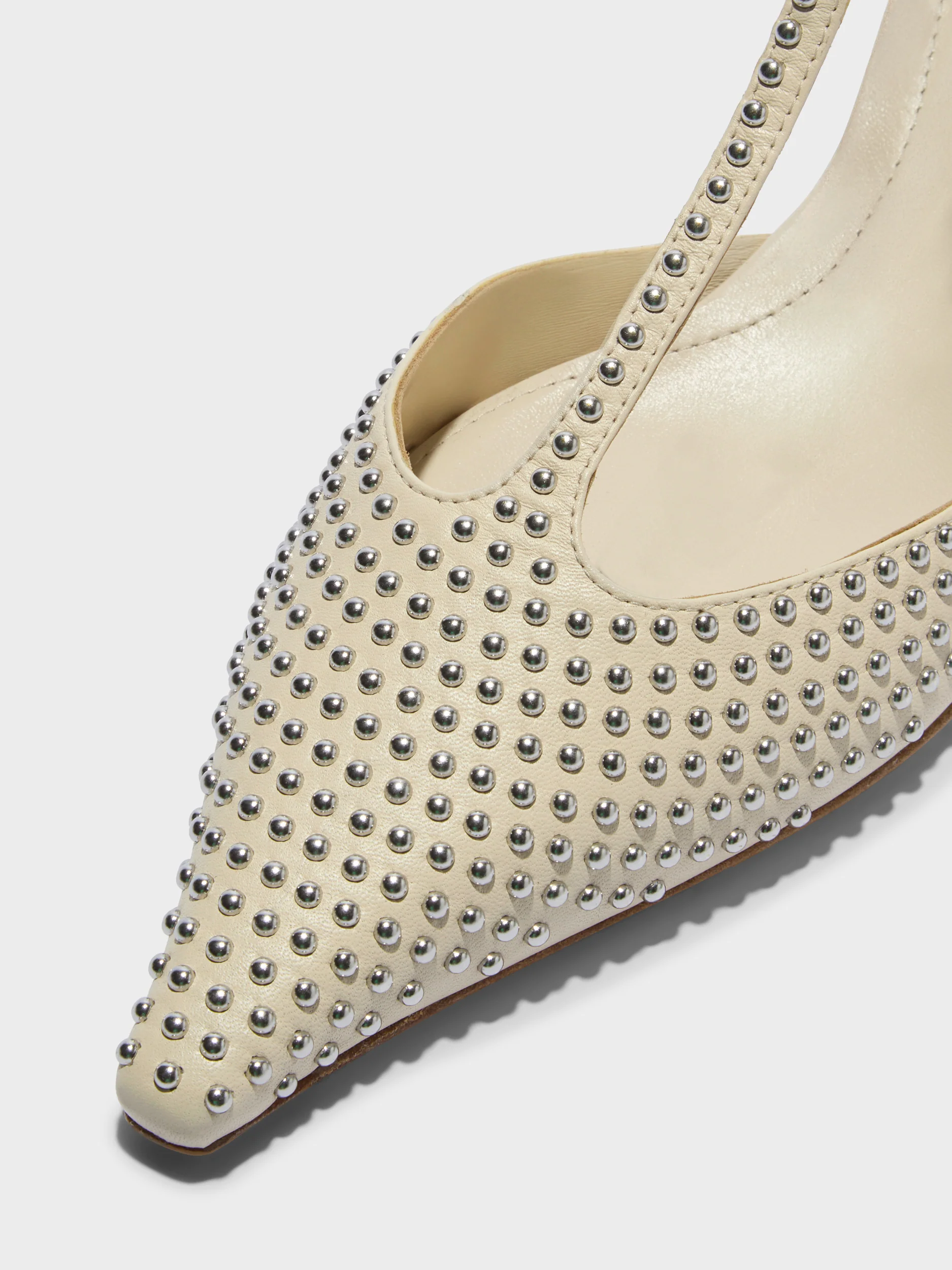 Liz Mini Stud Leather Pumps - Image 4