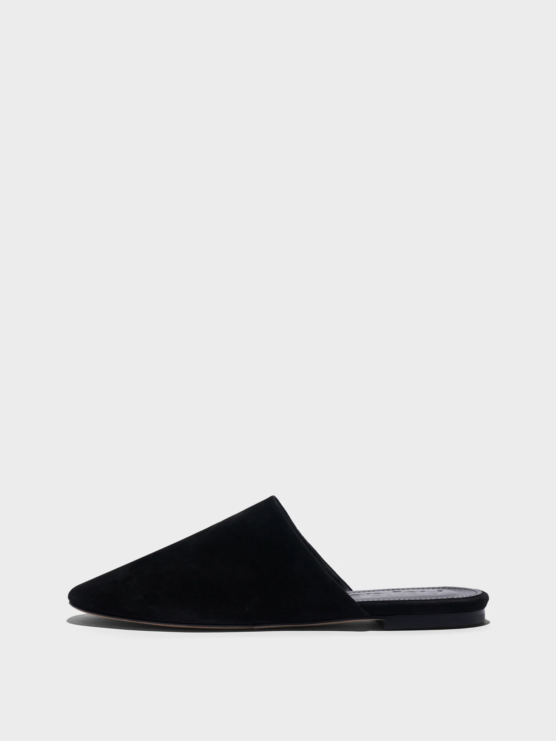Rega Suede Round-Toe Mules