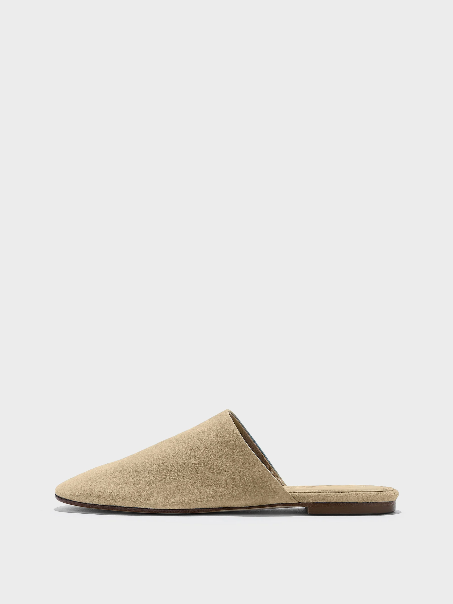 Rega Suede Round-Toe Mules