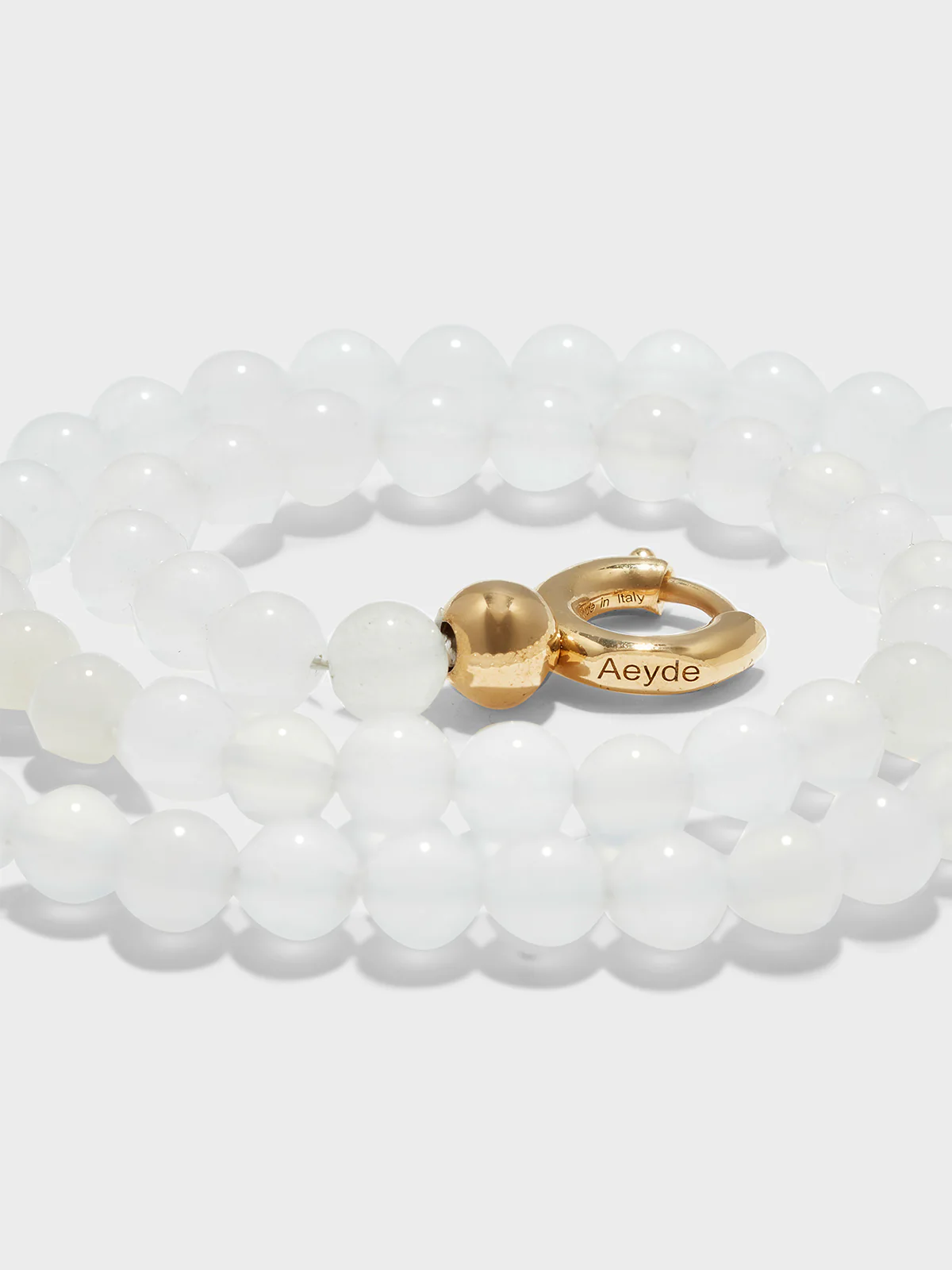 Saylor White Jade and 18kt Gold-Plated Necklace - Image 2