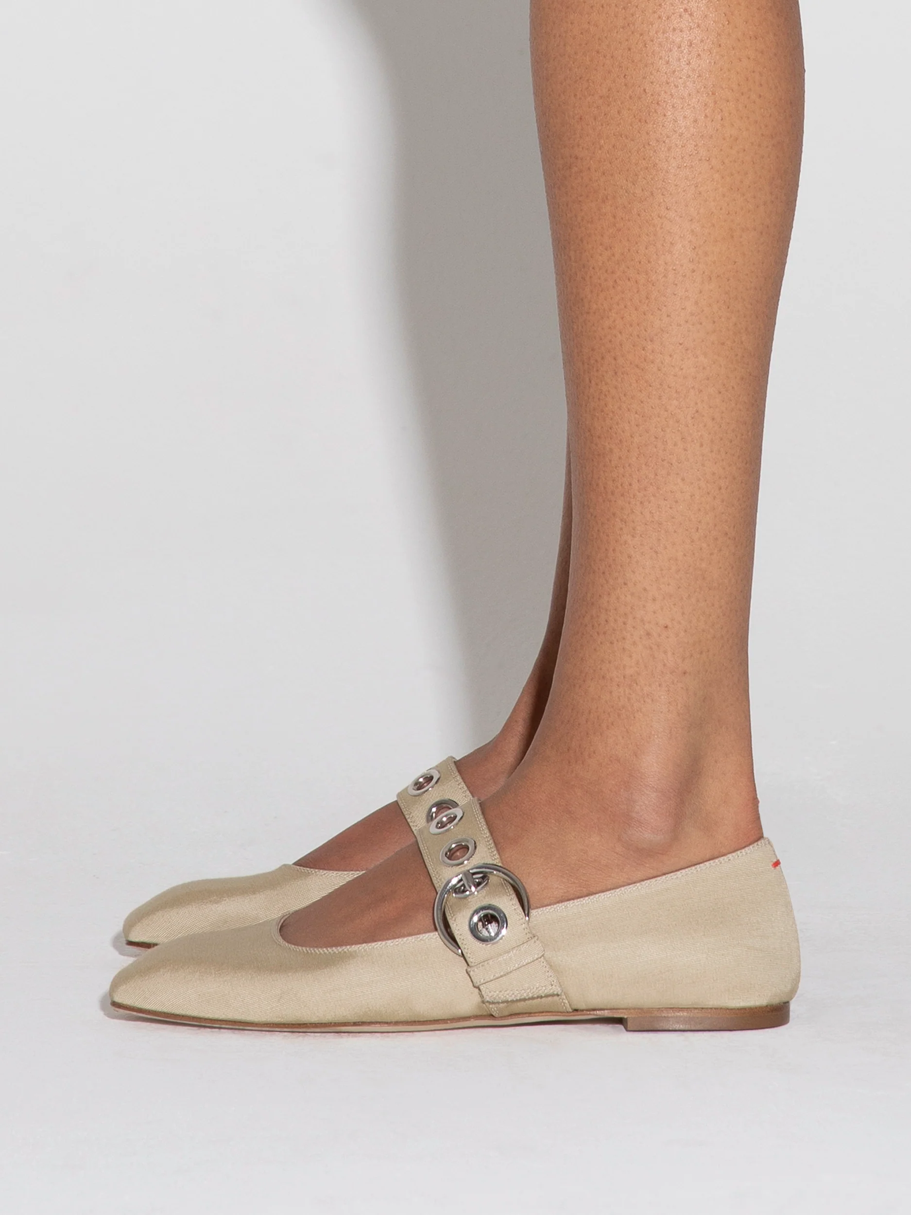 Uma Eyelet Grosgrain Mary-Jane Flats - Image 6